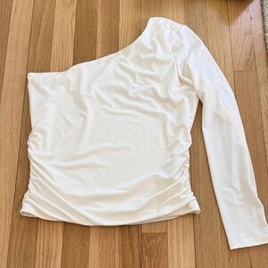 Abercrombie One-Shoulder White Top